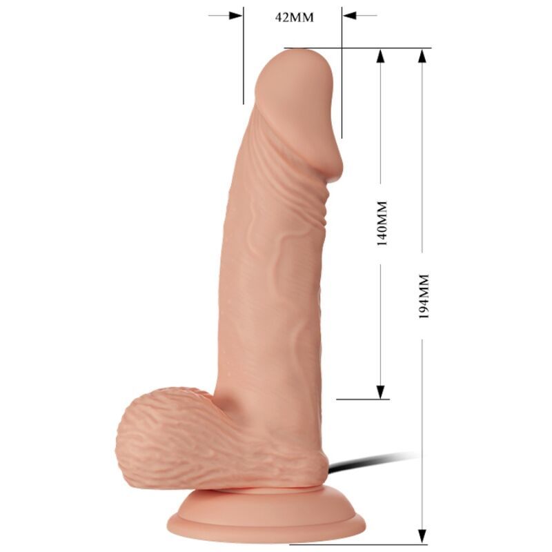 BELLISSIMO  ZEBULON DILDO 19,4 CM - CARNE  