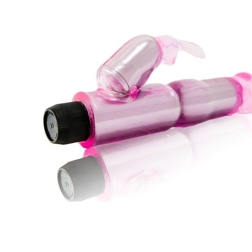 VIBRADOR C/ESTIMULADOR ROSA REGULABLE  