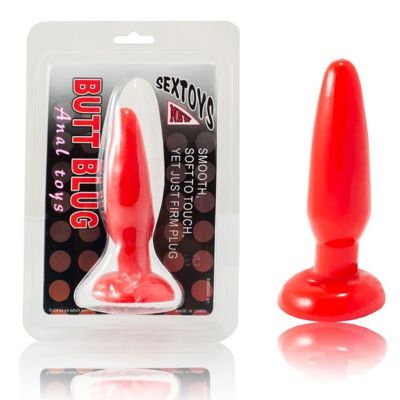 PLUG ANAL PEQUEÑO ROJO 15CM 