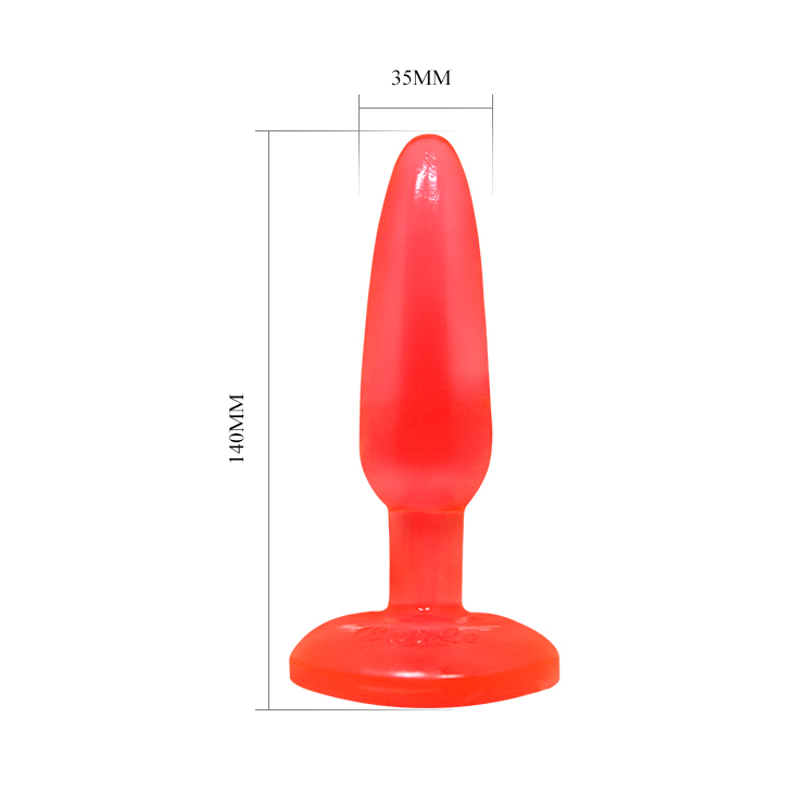 PLUG ANAL TACTO SUAVE ROJO 14.2  