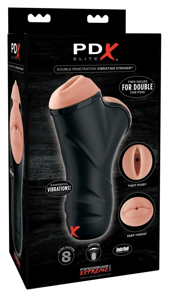 Double Penetration Vibrating Stroker  