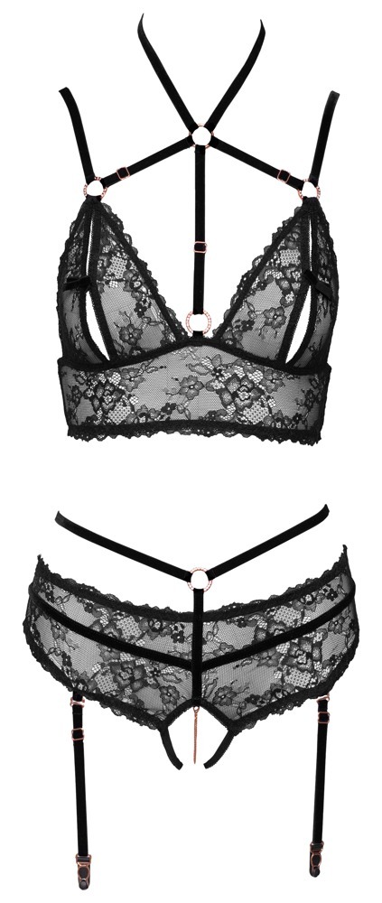 Abierta Fina Bra plus Suspender  M  