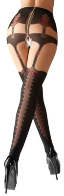 Tights with Suspender Straps 