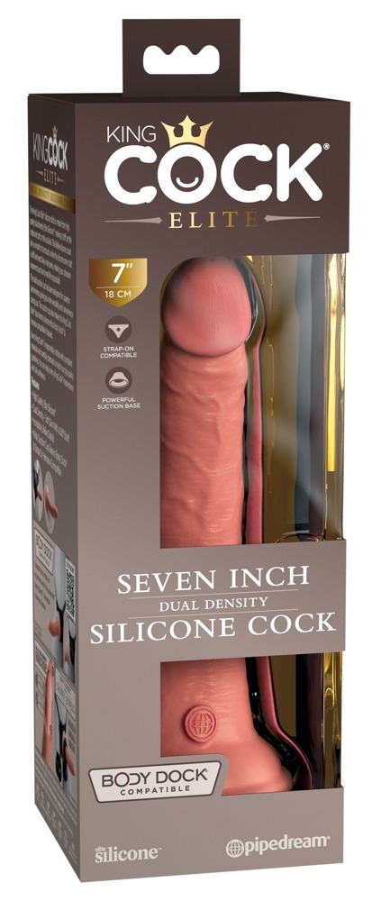 7â Dual Density Silicone Cock  