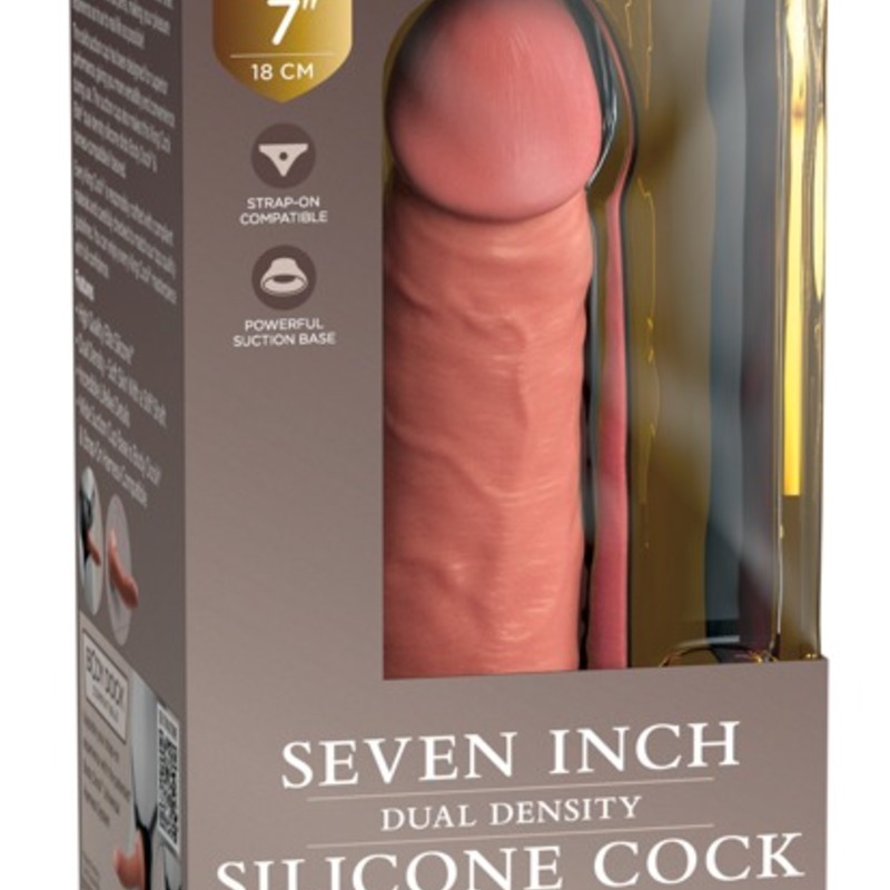 7â Dual Density Silicone Cock