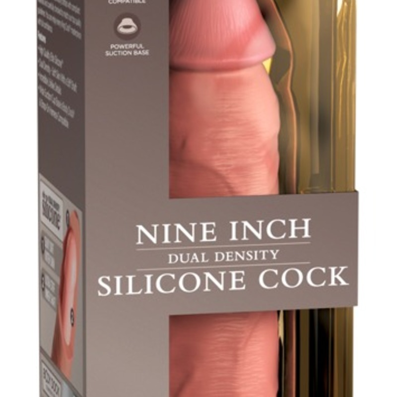 9" Dual Density Silicone Cock