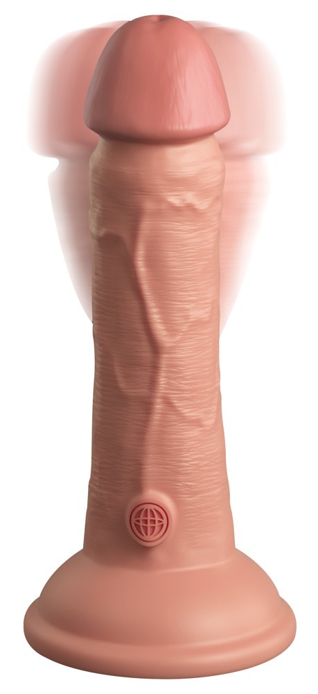 6  Vibrating + Dual Density Silicone Cock  