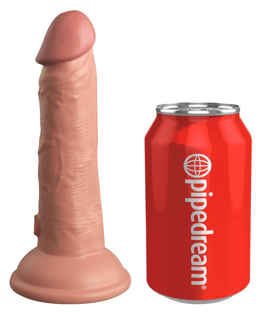 6  Vibrating + Dual Density Silicone Cock  