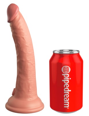 7  Vibrating + Dual Density Silicone Cock with Remote 