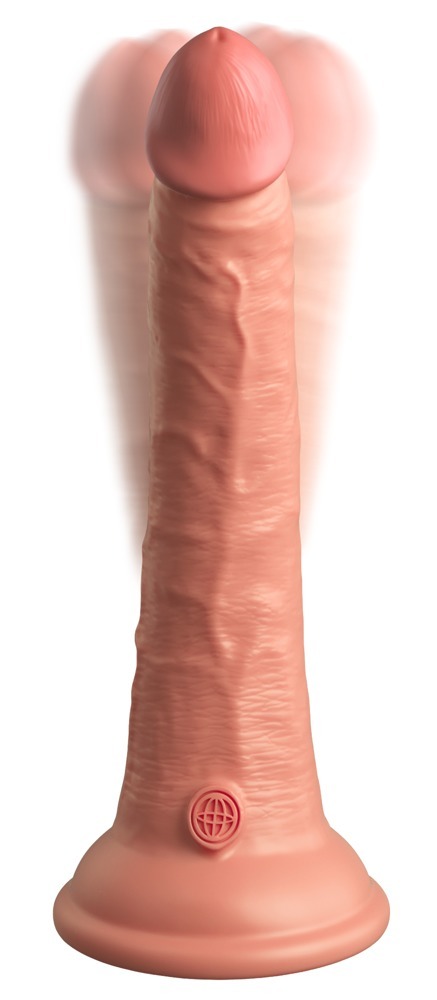 7  Vibrating + Dual Density Silicone Cock with Remote  