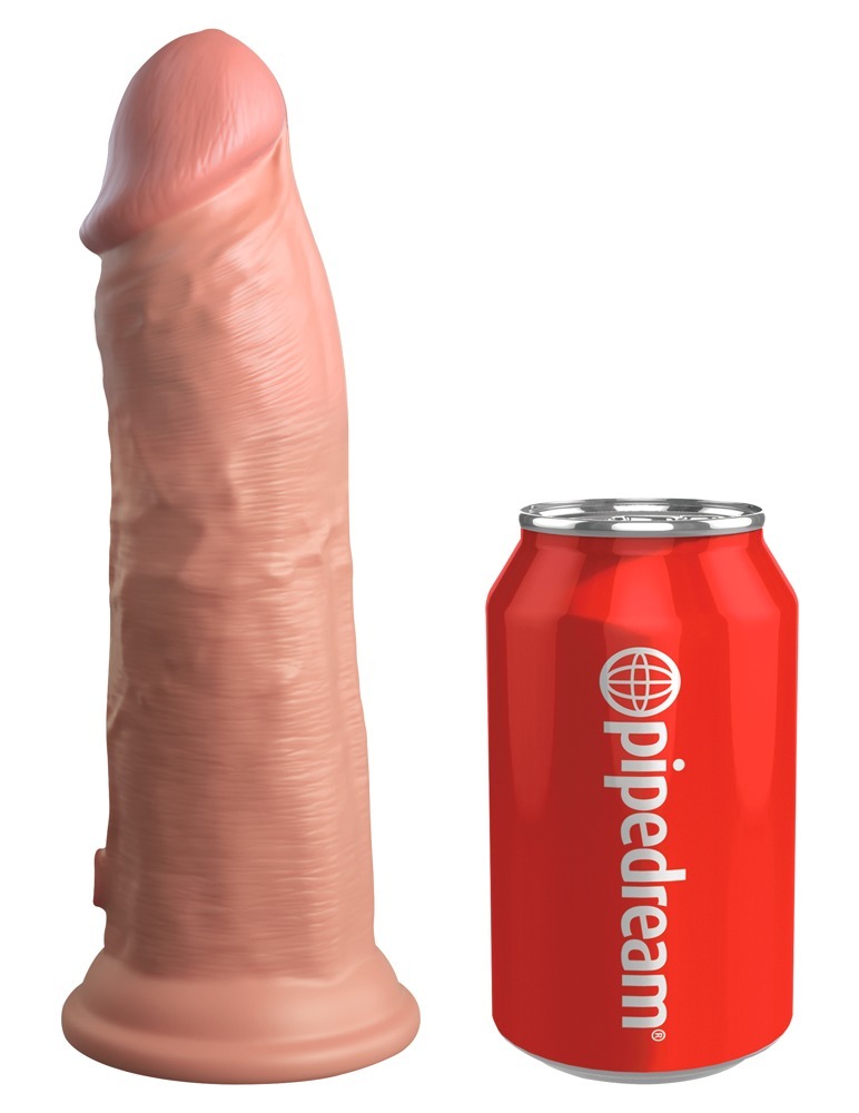 8  Vibrating + Dual Density Silicone Cock  