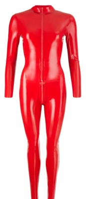 Catsuit in Latex rosso S 