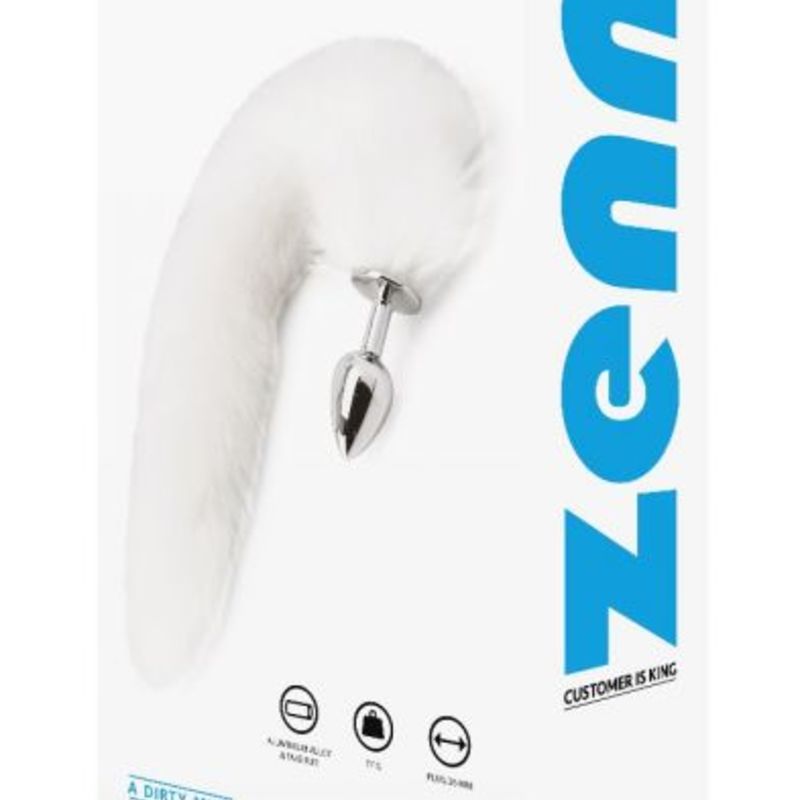 Zenn Deluxe plug a coda di volpe bianca