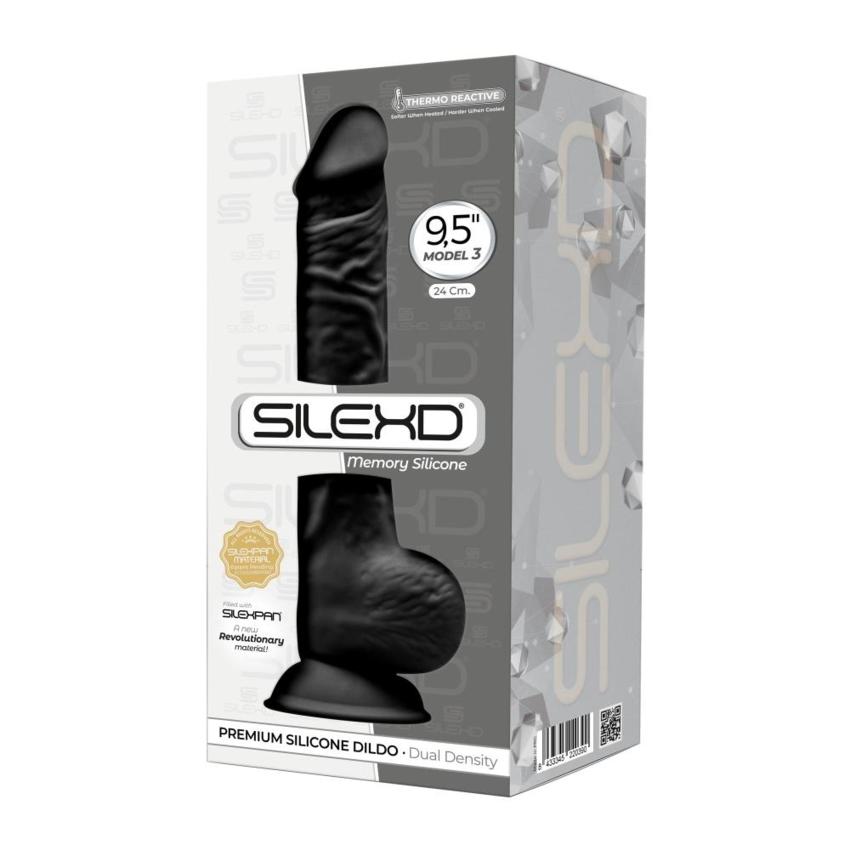 Silexd - Dildo Premium Silicone Mod.3 9,5'' - Nero  