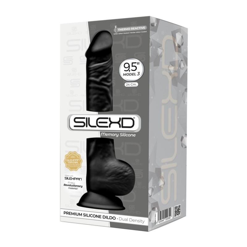 Silexd - Dildo Premium Silicone Mod.3 9,5'' - Nero