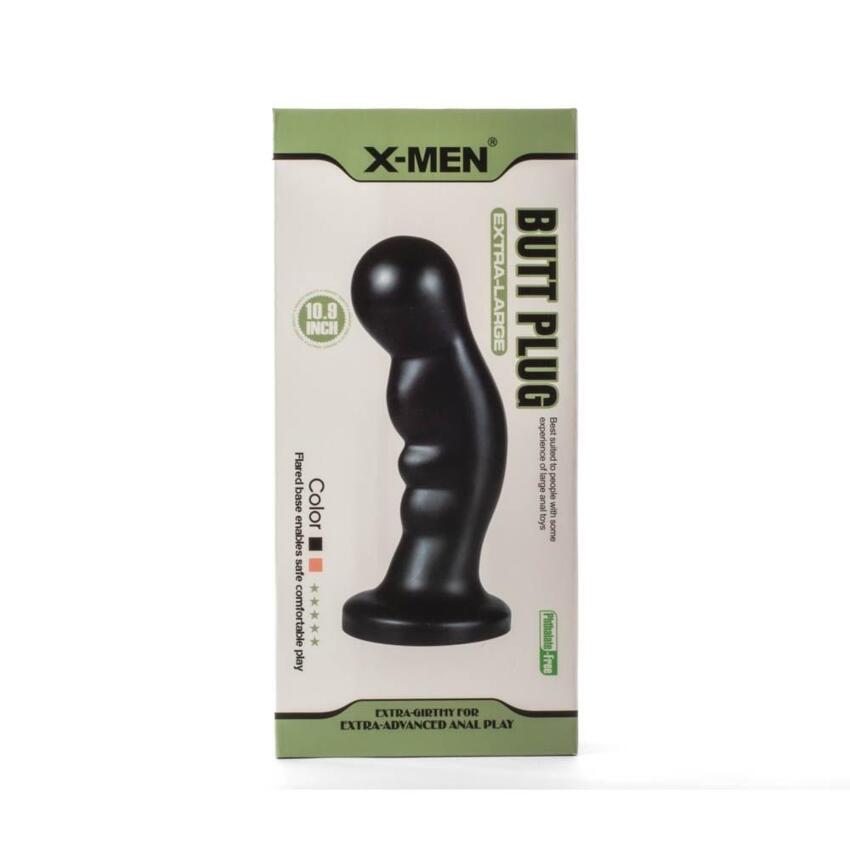 X-Men 10.9  Extra Large Butt Plug Black  