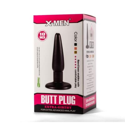 X-Men 10  Extra Girthy Butt Plug Black I 