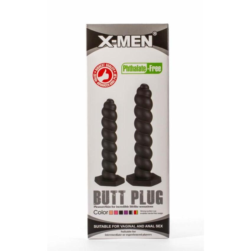 X-Men 7.87  Silicone Butt Plug Black S  