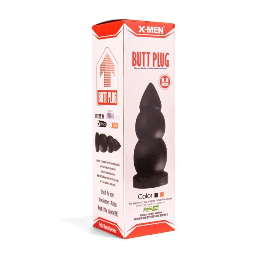 X-MEN 9.6 inch Butt Plug Black  