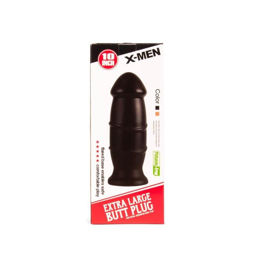 X-MEN 10 inch Butt Plug Black  