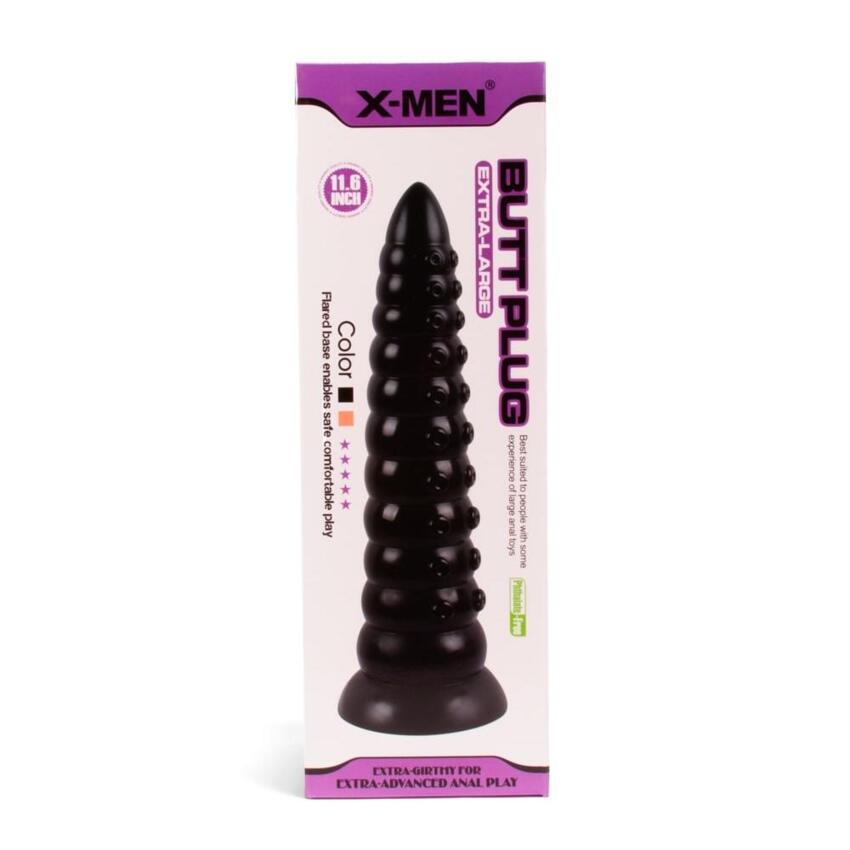 X-MEN 11.6 inch Butt Plug Black  