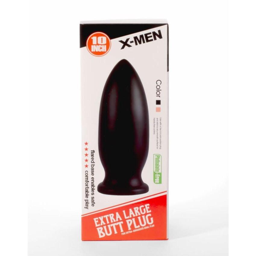 X-MEN 10  Extra Large Butt Plug Black  