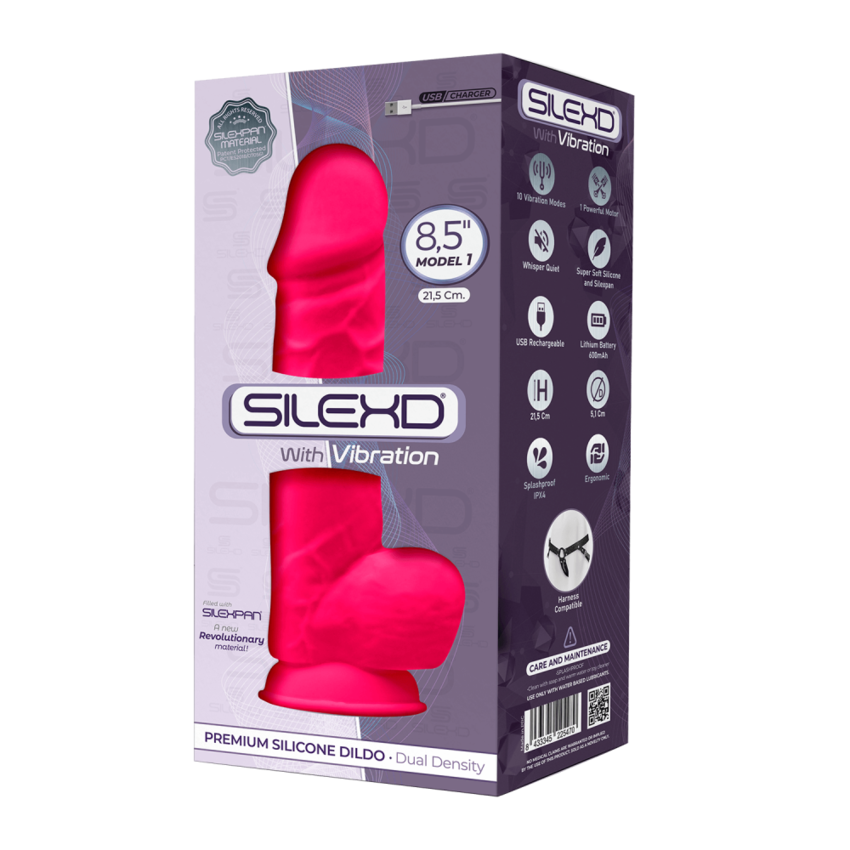 Silexd - Vibratore Premium Silicone Mod.1 8,5'' - Rosa  