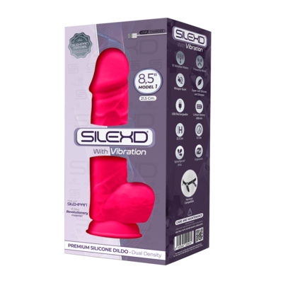 Silexd - Vibratore Premium Silicone Mod.1 8,5'' - Rosa 