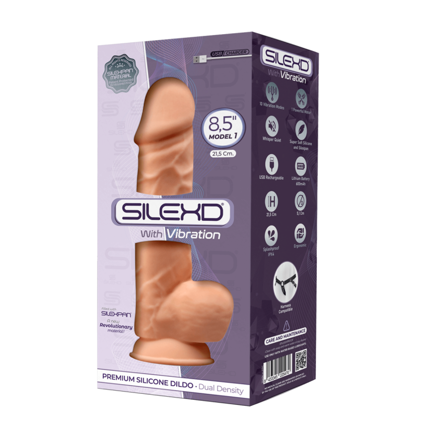 Silexd - Vibratore Premium Silicone Mod.1 8,5'' - Color Carne  