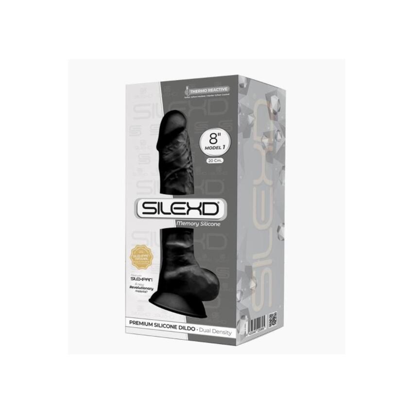 Silexd - Dildo Premium Silicone Mod.1 8'' - Nero  