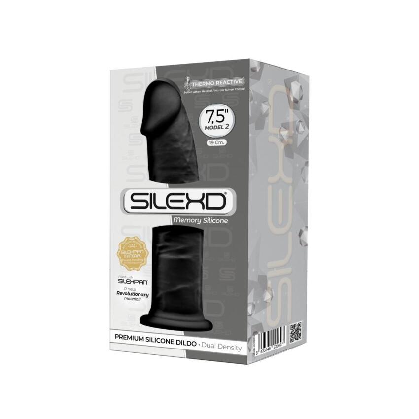 Silexd - Dildo Premium Silicone Mod.2 7,5'' - Nero  