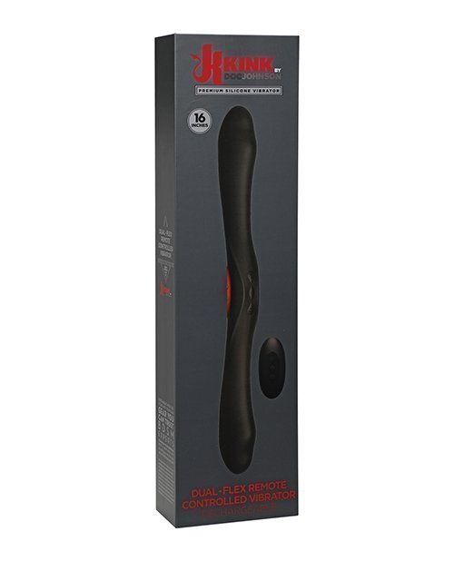 Vibratore in silicone Kink Dual Flex con telecomando wireless - Nero  