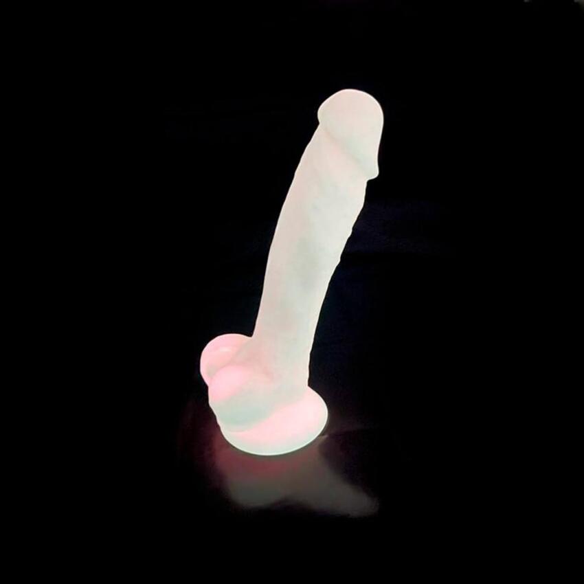 Dildo Premium Silicone Mod.1 7'' - Glow in the Dark  