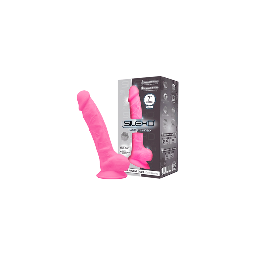 Dildo Premium Silicone Mod.1 7'' - Glow in the Dark  