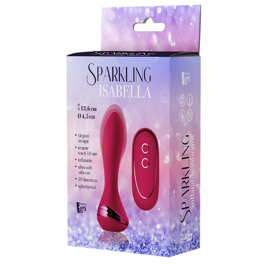 SPARKLING INFLATABLE REMOTE VIBRATOR ISABELLA  