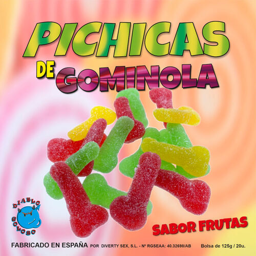 DIABLO PICANTE - FRUTTA GUMMY PENE CON ZUCCHERO  