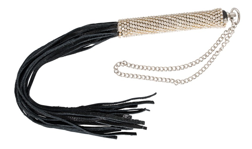 Mini flogger con manico di strass  