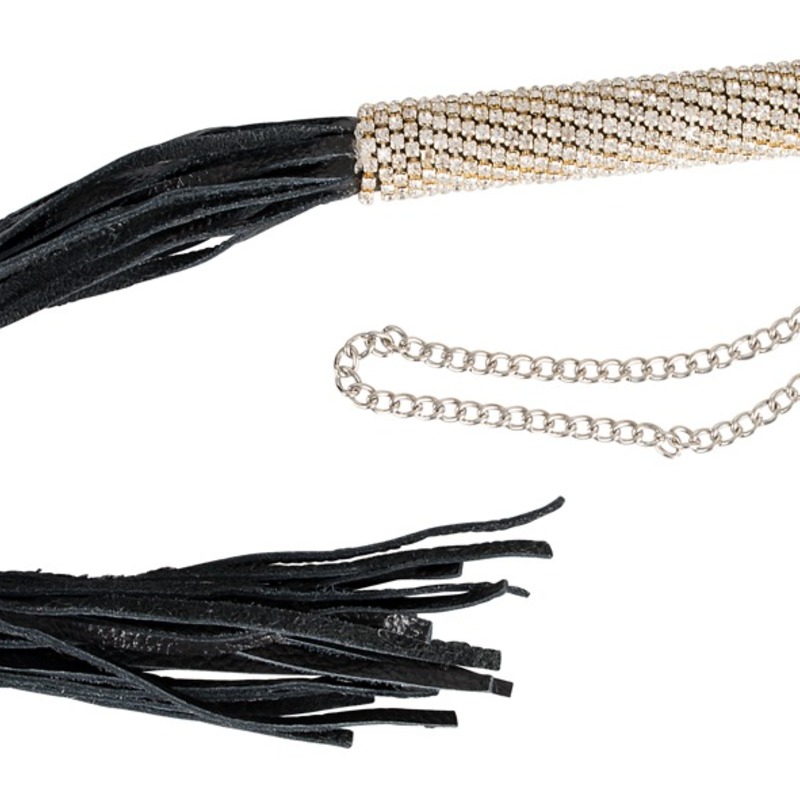 Mini flogger con manico di strass