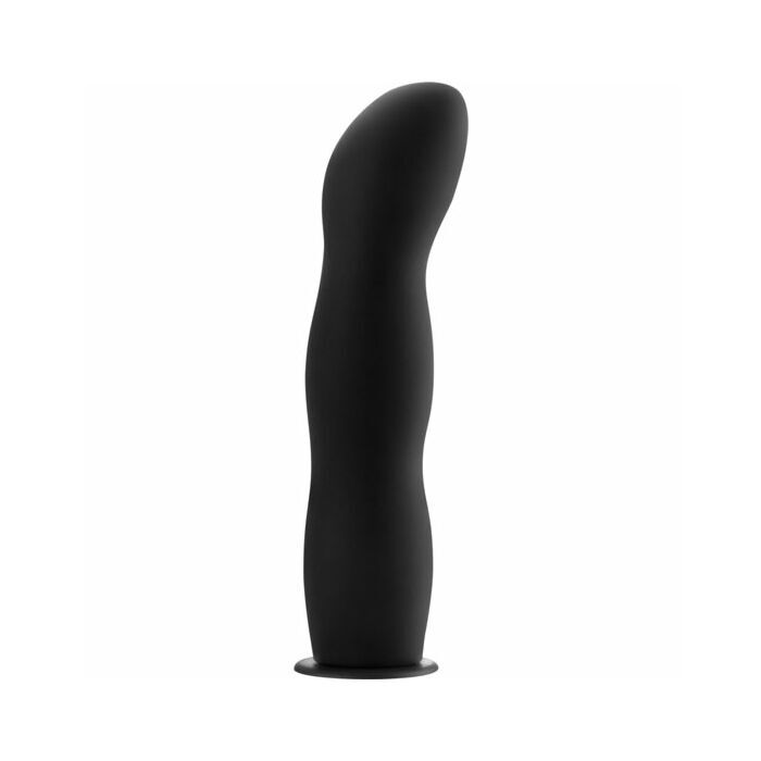 Imbracatura Deluxe con dildo in silicone - 20,5 cm - nero  