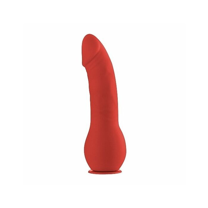 Imbracatura Deluxe con pene in silicone 20,5 cm - rosso  