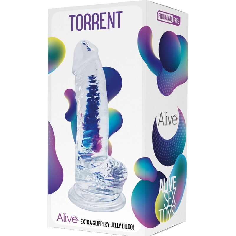 ALIVE - TORRENT PENE REALISTICO TRASPARENTE 20,6 CM  