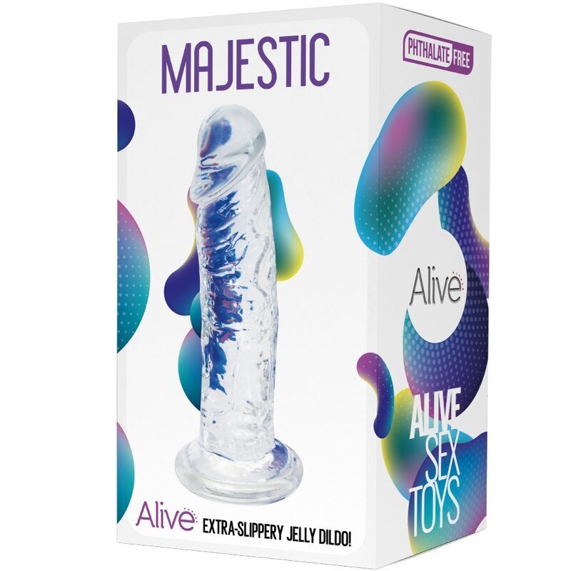 ALIVE - PENE MAJESTIC REALISTICO TRASPARENTE 14,7 CM  