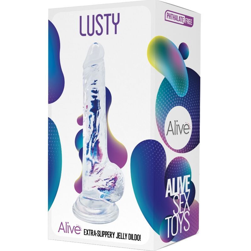 ALIVE - PENE LUSTY REALISTICO TRASPARENTE 18 CM  