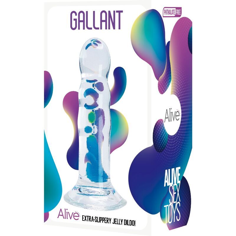 ALIVE - PENE REALISTICO GALLANT TRASPARENTE 14 CM  