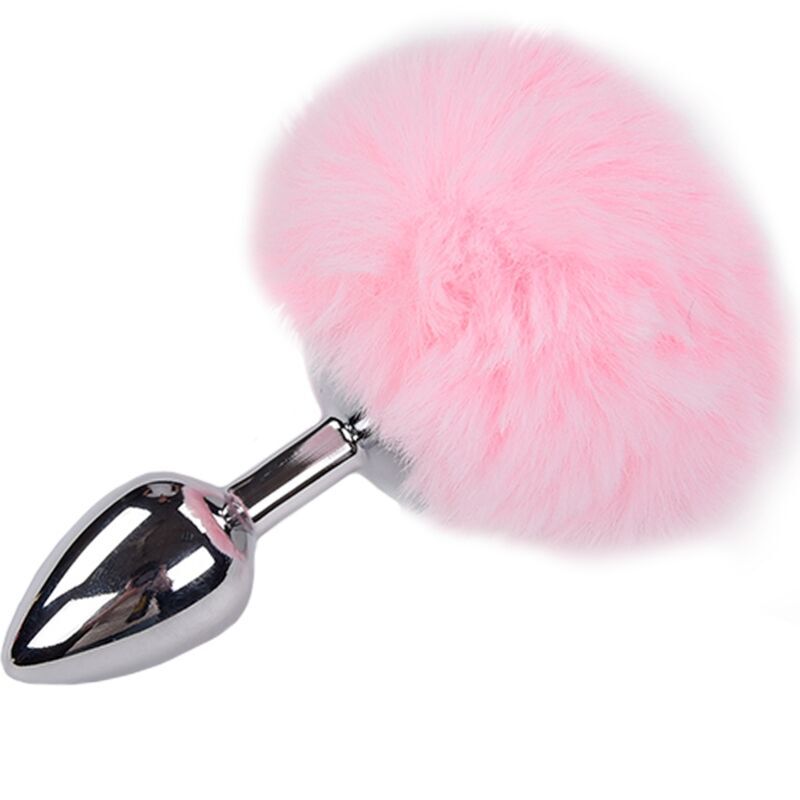 ALIVE - PLUG PIACERE ANALE METALLO LISCIO ROSA FLUFFY TAGLIA S  