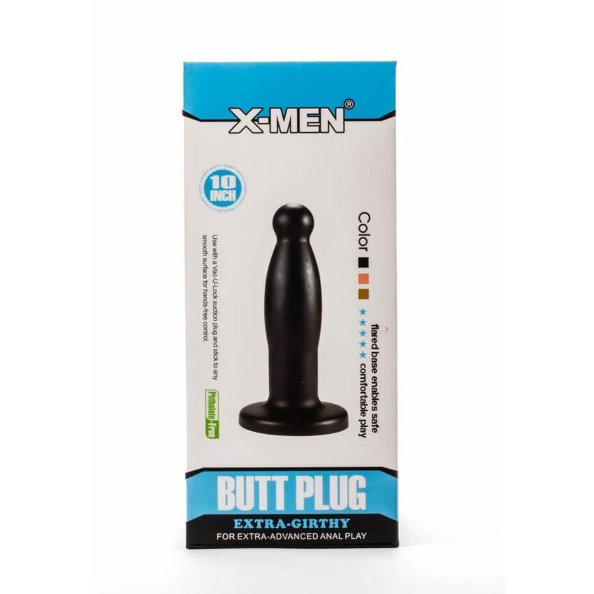 X-Men 9.45  Extra Girthy Butt Plug Black  