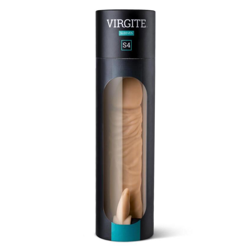 Virgite - Guaina Pene Realistica Vibrante S4 - 8  - Color Carne  