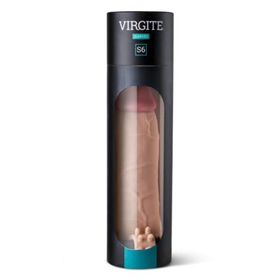 Virgite - Guaina Pene Realistica Vibrante S6 - 8  - Color Carne 