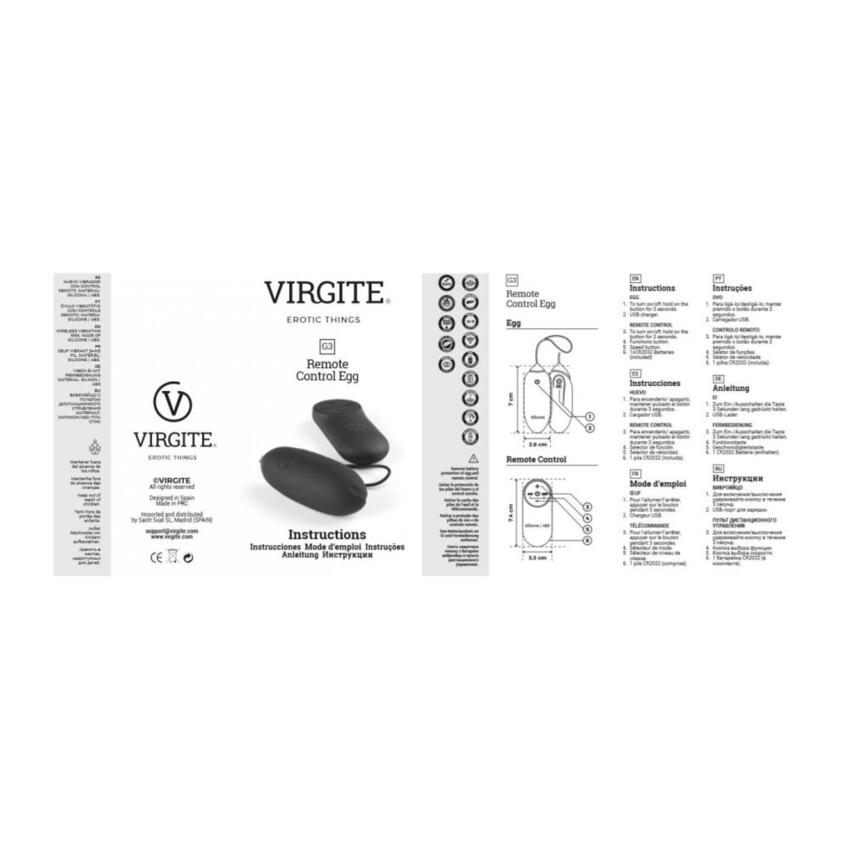 Virgite - Ovulo Ricaricabile con Controllo Remoto G3 - Rosa  