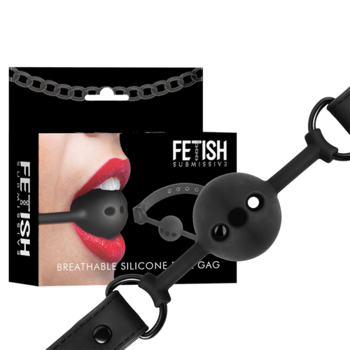 FETISH SUBMISSIVE BONDAGE - BALL GAG IN SILICONE TRASPIRANTE  